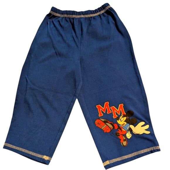 Disney Mickey Mouse Vintage Blue Fleece Pants Size 2T - Picture 1 of 4